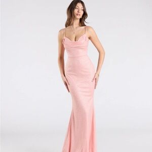 NWT.   Elegant Coral Evening Gown